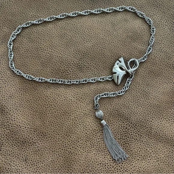 Vintage Silver Metal Chain Belly Waist Belt - Picture 5 of 13